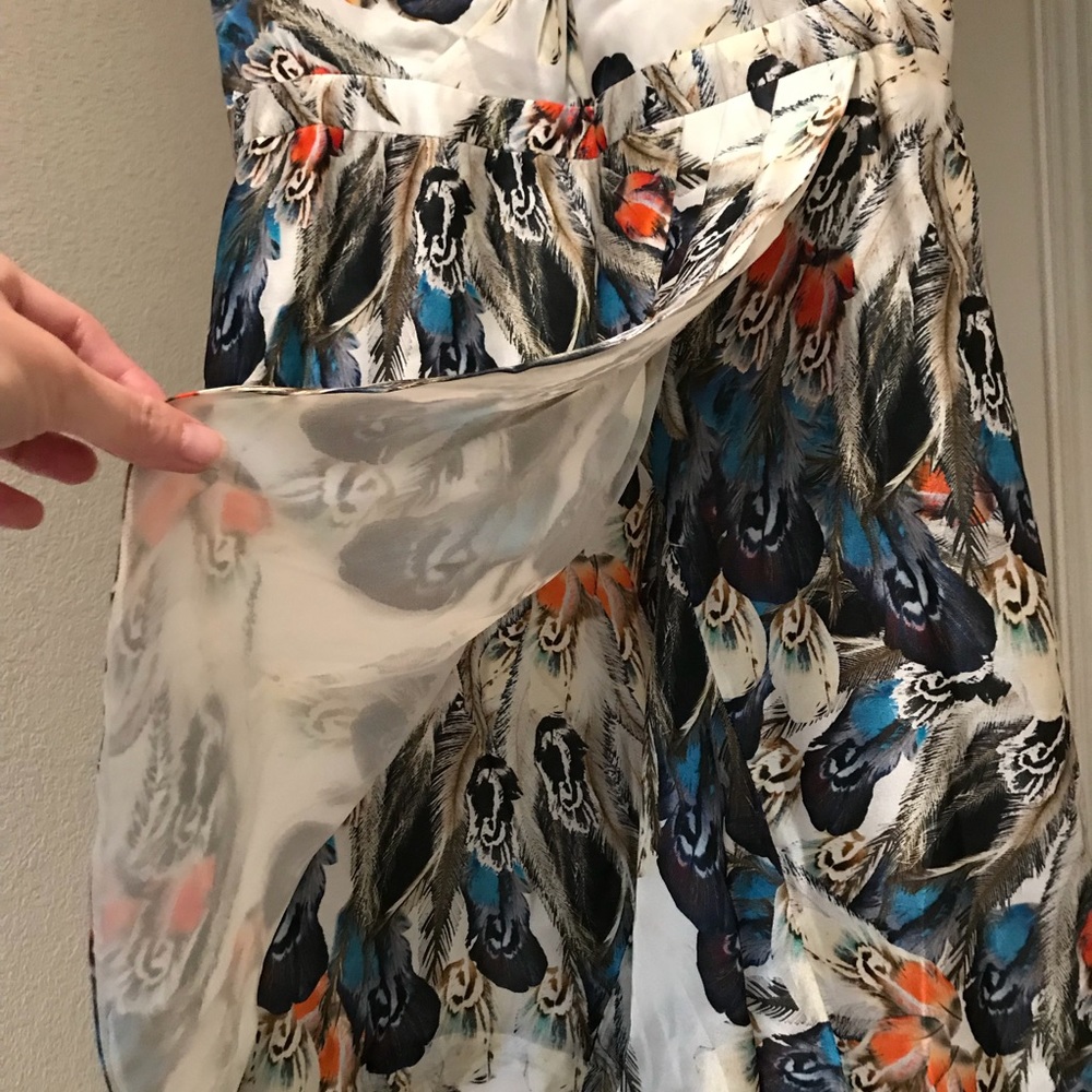Liefsdottir Floating Feathers Print Silk Dress - Picture 5 of 10